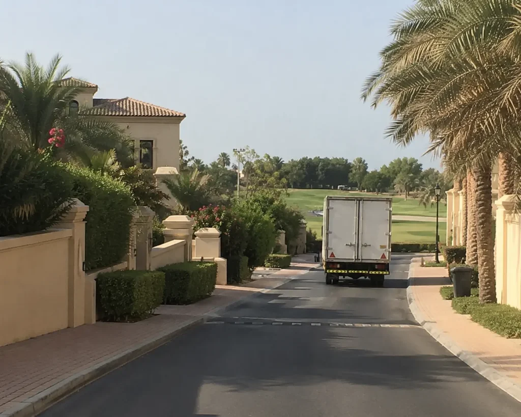 Movers and packers in Arabian Ranches narrow internal roads