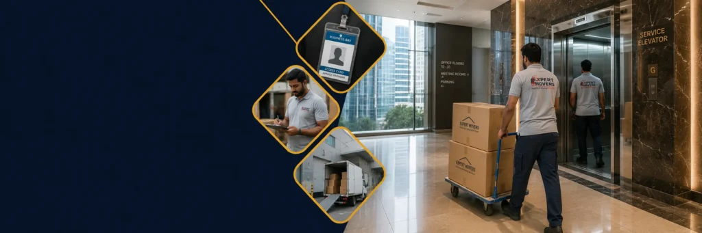 Movers and packers Business Bay building access and elevator coordination