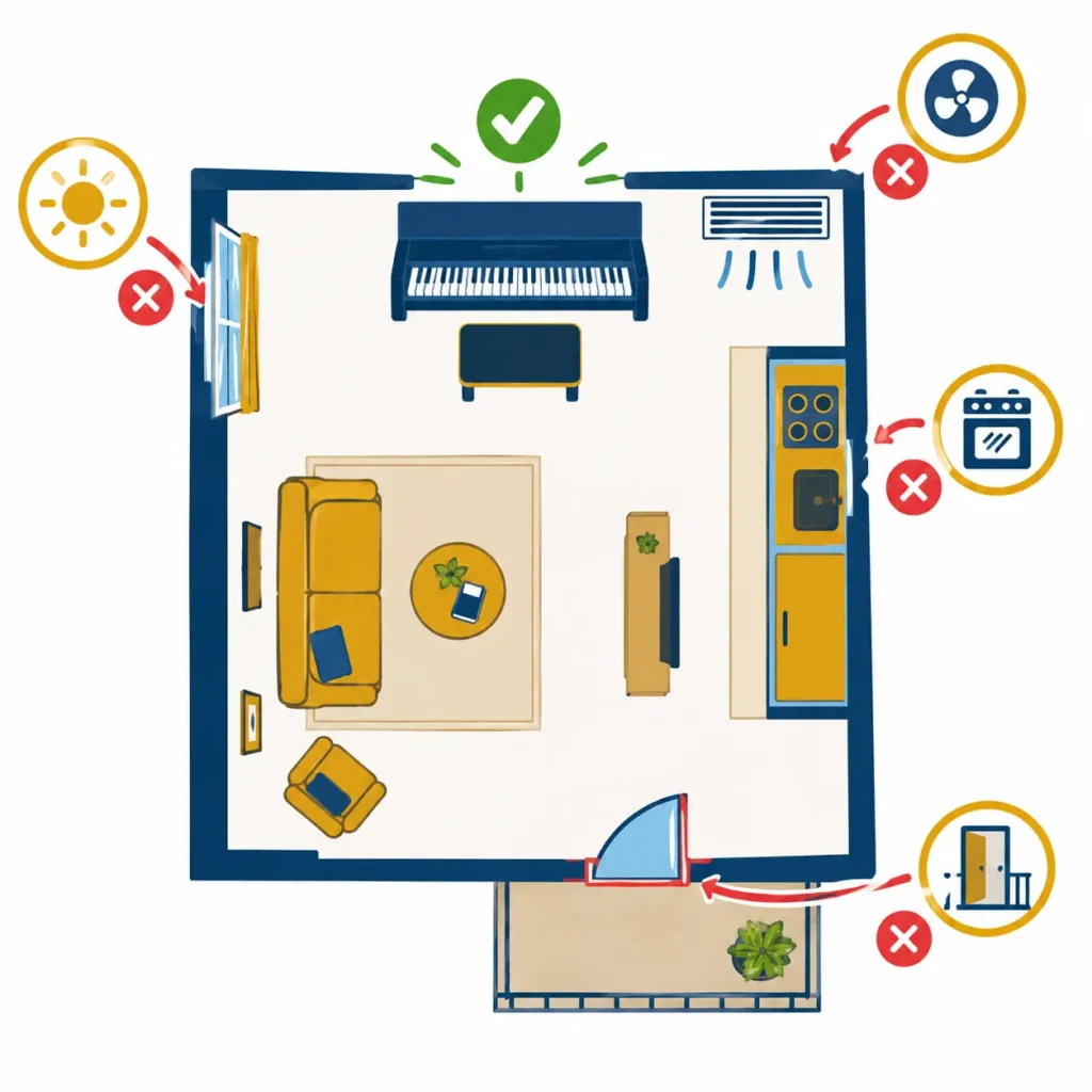 Where to place a piano at home in Dubai