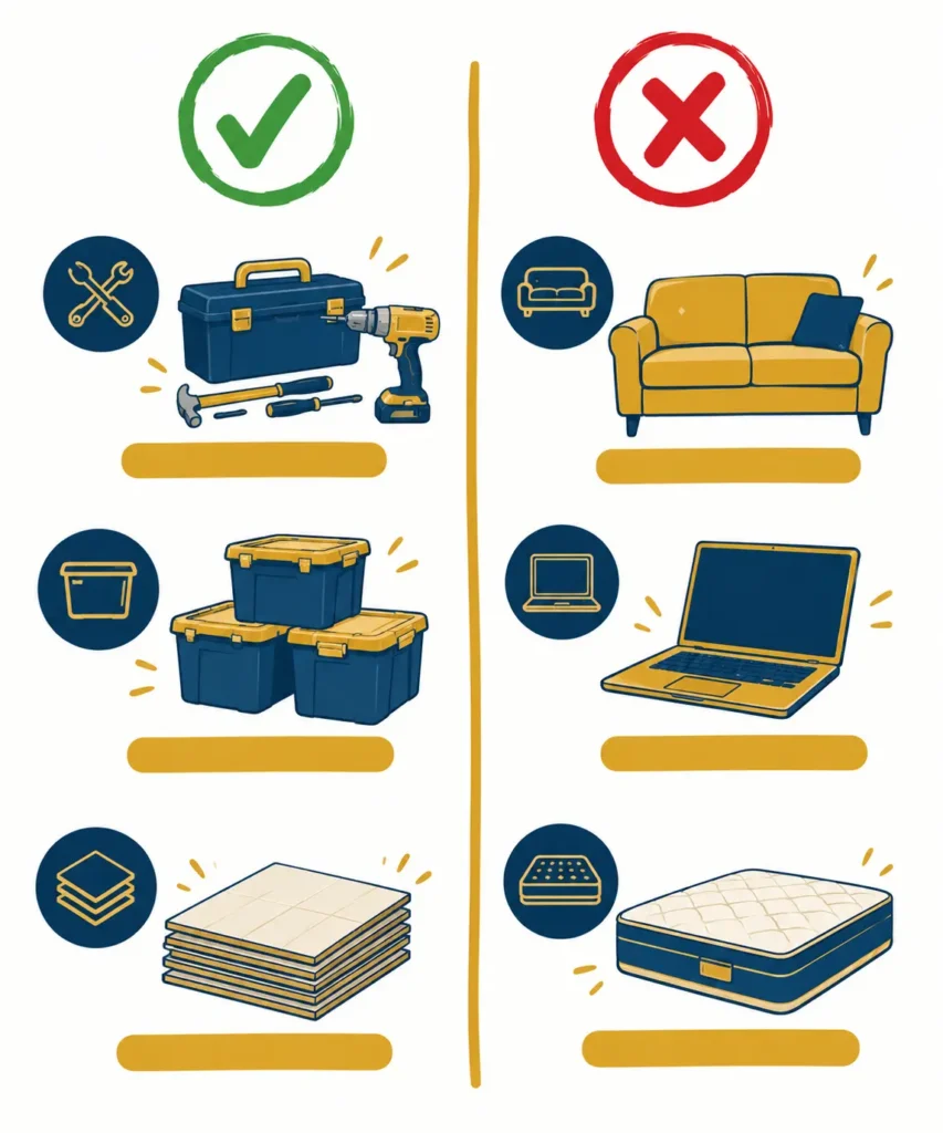 What to store and what to avoid in non-AC storage services Dubai